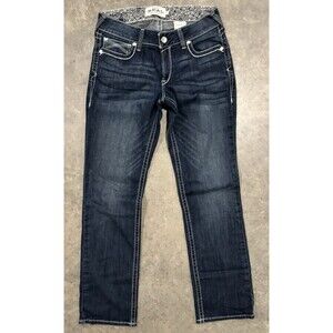 Ariat Real Denim Jeans Womens 31R Dresden Real Mr Str Ivy Straight Leg Stretch